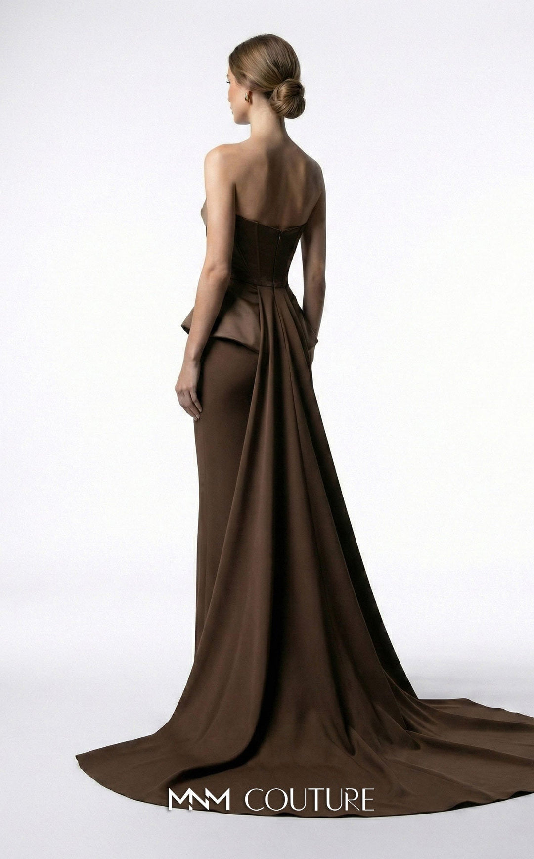 MNM Couture E0146 Strapless Sleeveless Sheath Couture Dress
