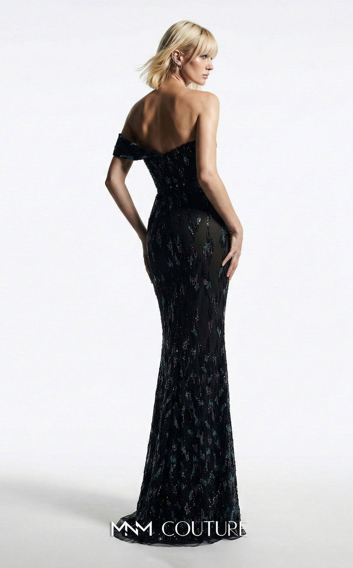 MNM Couture Style E0148 Elegant Off-the-Shoulder Mermaid Gown - FOSTANI.com