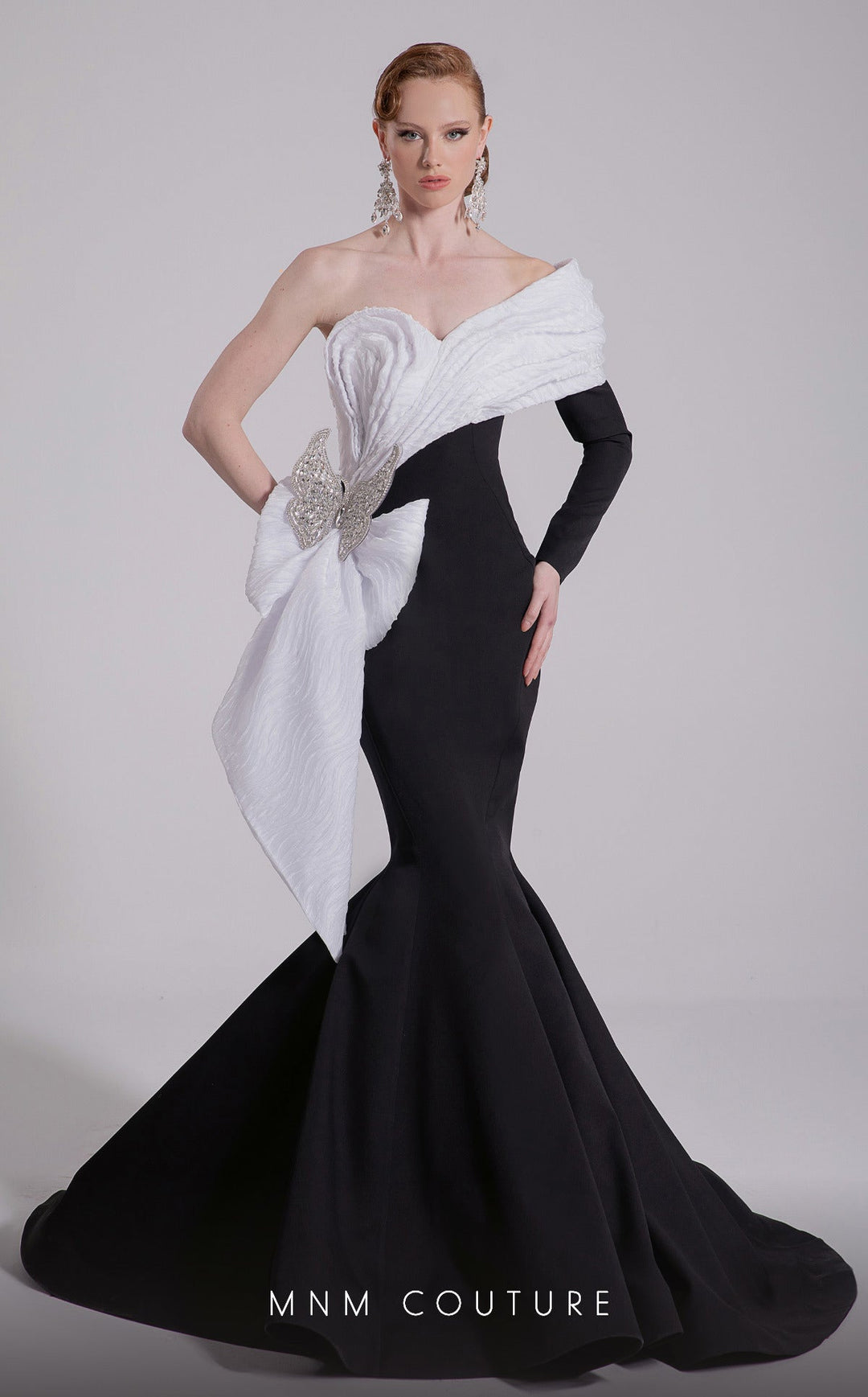 Fouad Sarkis Black & White Evening Dress | MNM Couture BLACK/WHITE / 10 Fouad Sarkis Black & White Evening Dress | MNM Couture BLACK/WHITE / 10