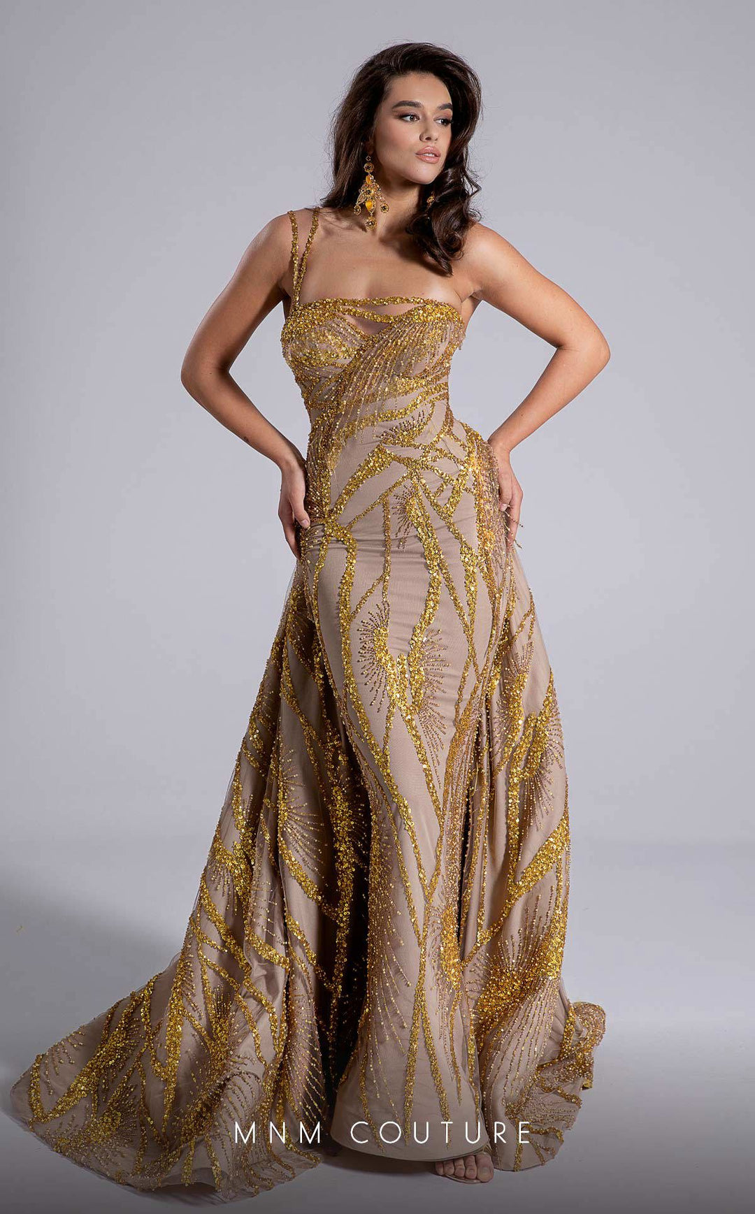 Fouad Sarkis GOLD Evening Gown - MNM Couture GOLD / 8 Fouad Sarkis GOLD Evening Gown - MNM Couture GOLD / 8