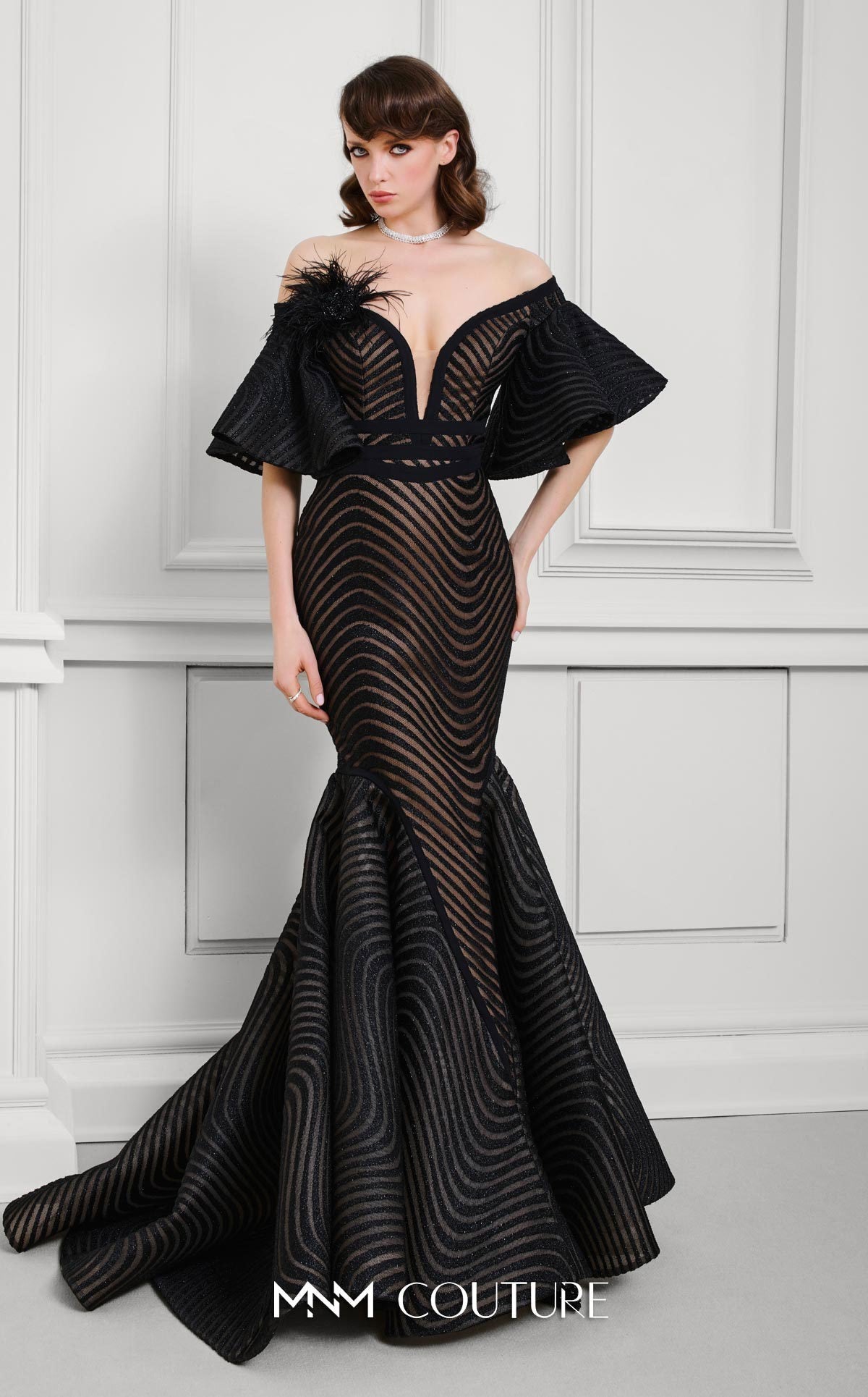 fouad sarkis black dress F02925 / 22 Size:17.5/34 Techni Home Wood Frame Strapless Structure Type:Mini Dresses