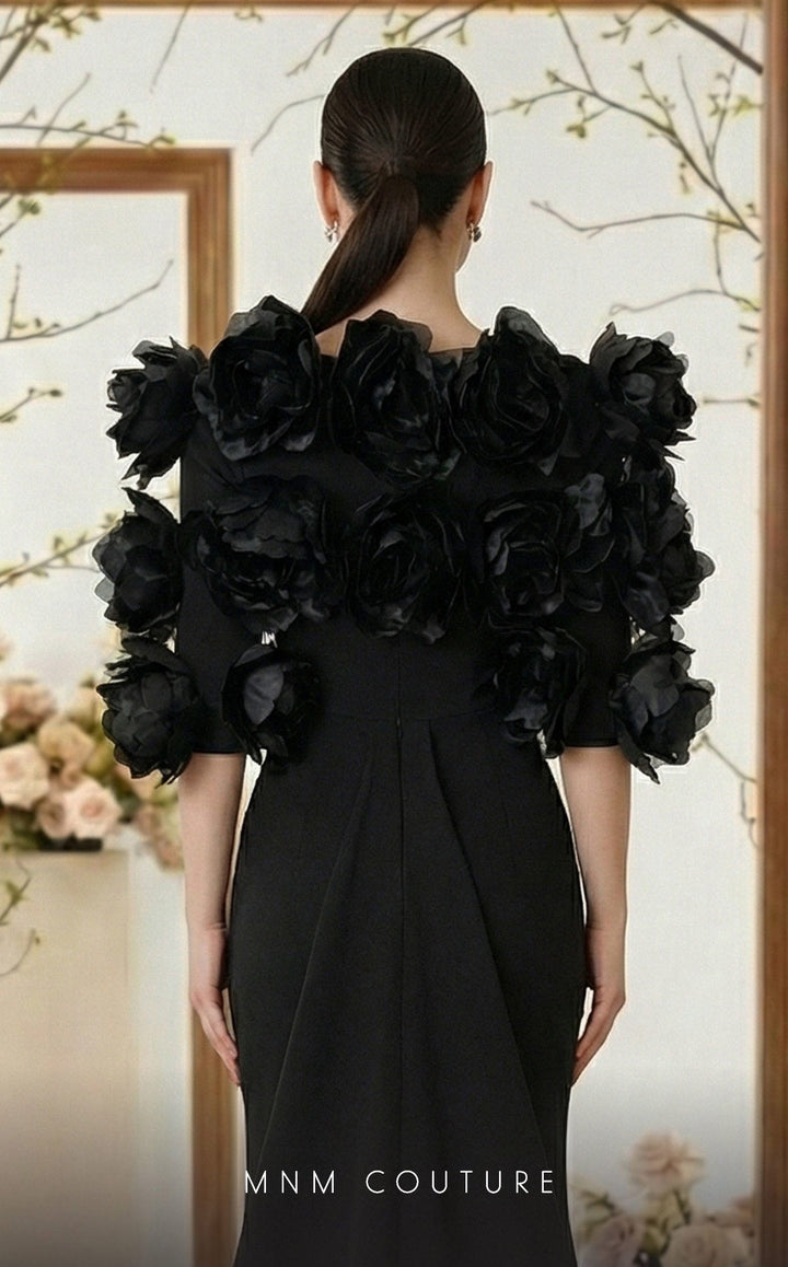 MNM Couture F02944: Luxury Gala Gown in Crepe and Taffeta with Jacket - FOSTANI.com