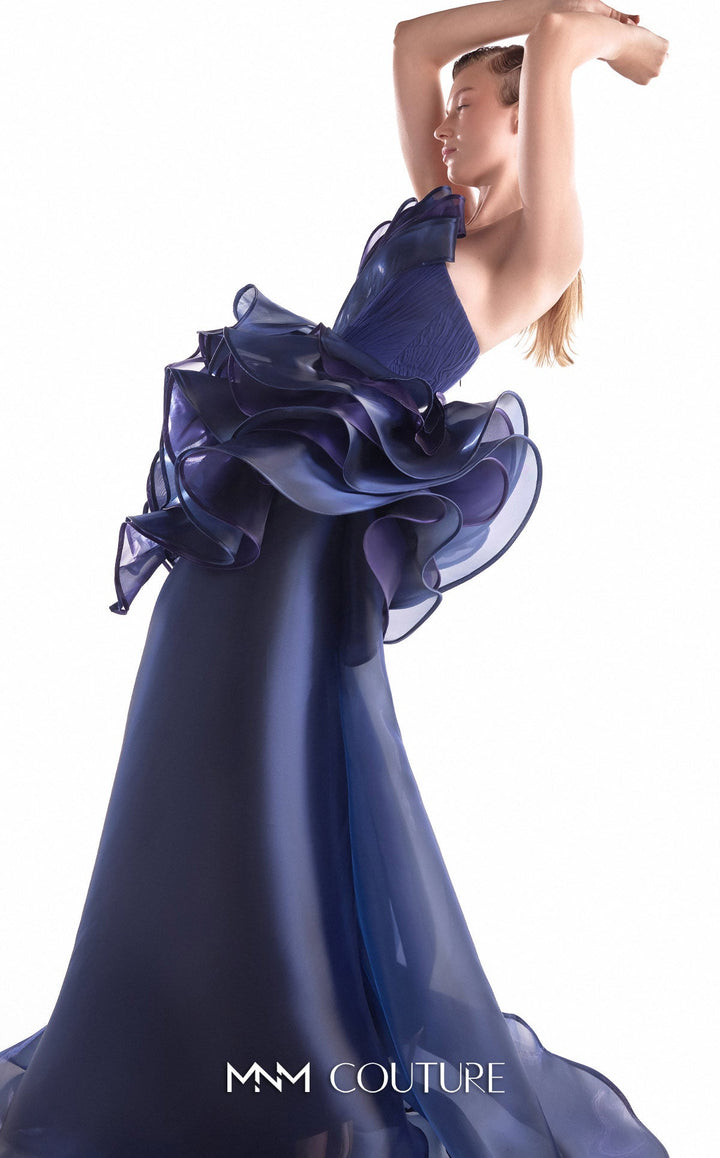 MNM Couture Style G2146: Three-Dimensional Organza Bloom Gown - FOSTANI.com