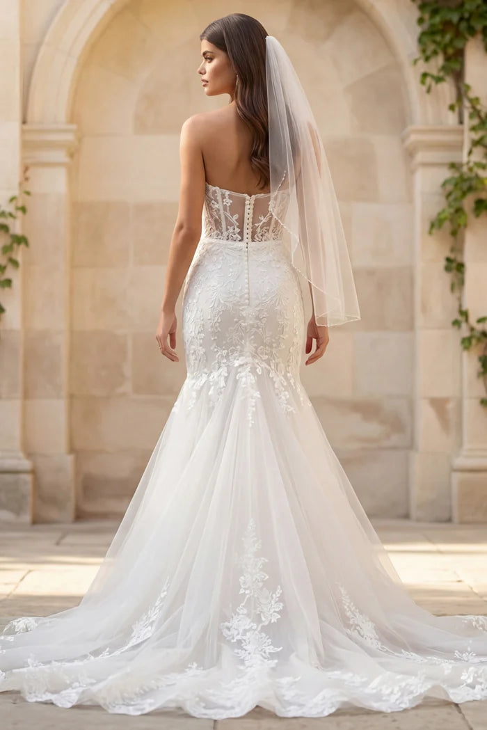 Jovani JB07260 Off White Embellished Mermaid Bridal Dress