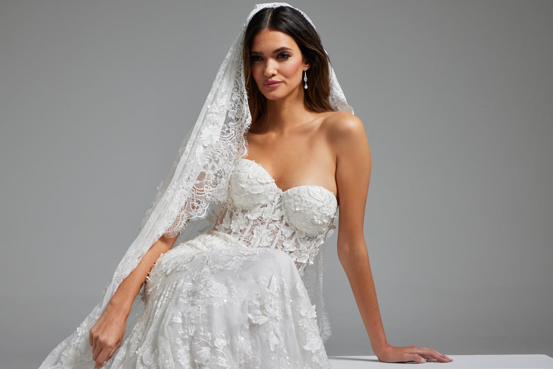 Jovani JB07583 Off White Sheer Corset Bodice Bridal Dress - FOSTANI.com