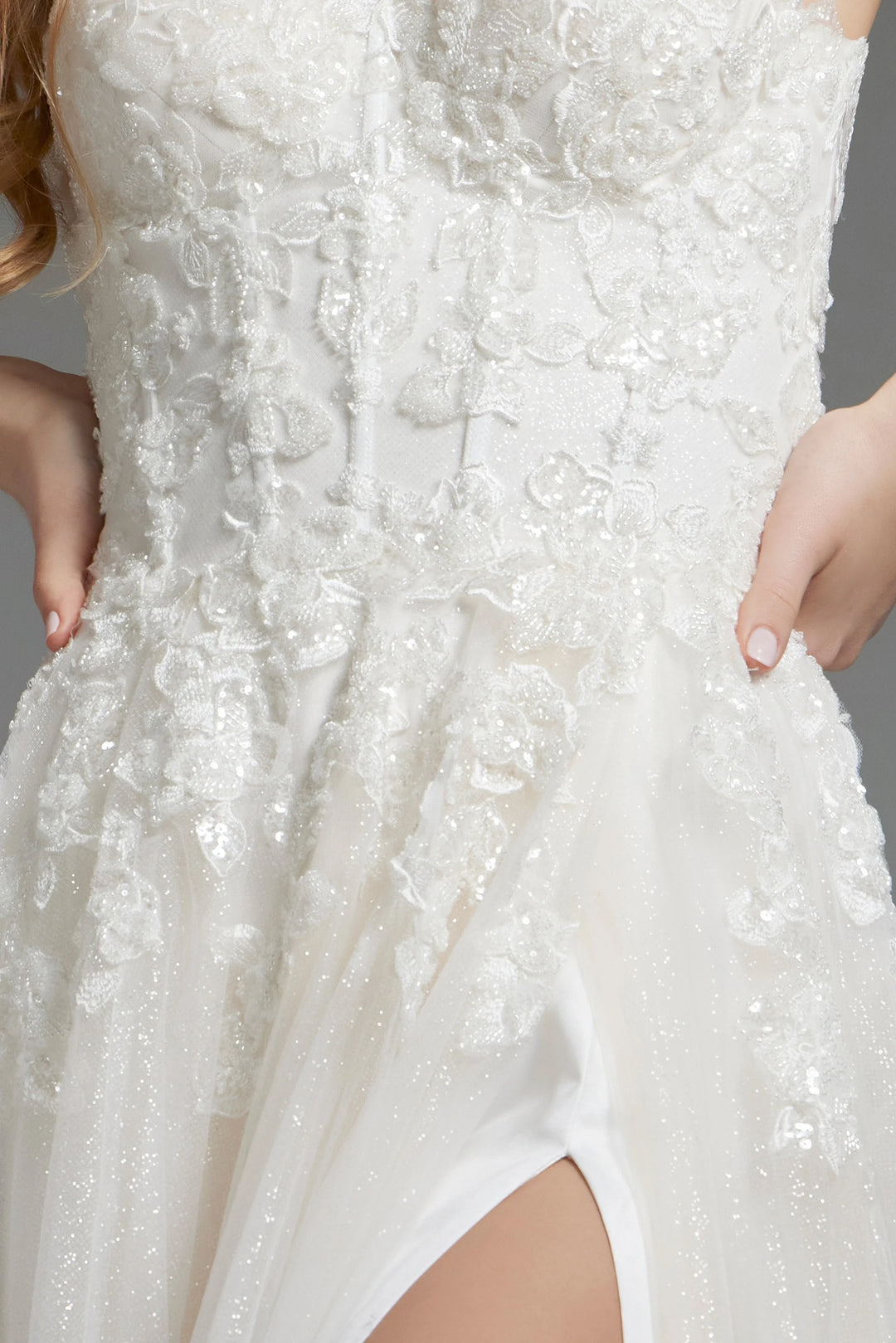 Jovani JB25730 Off White Strapless Sweetheart Neckline Bridal Dress - FOSTANI.com