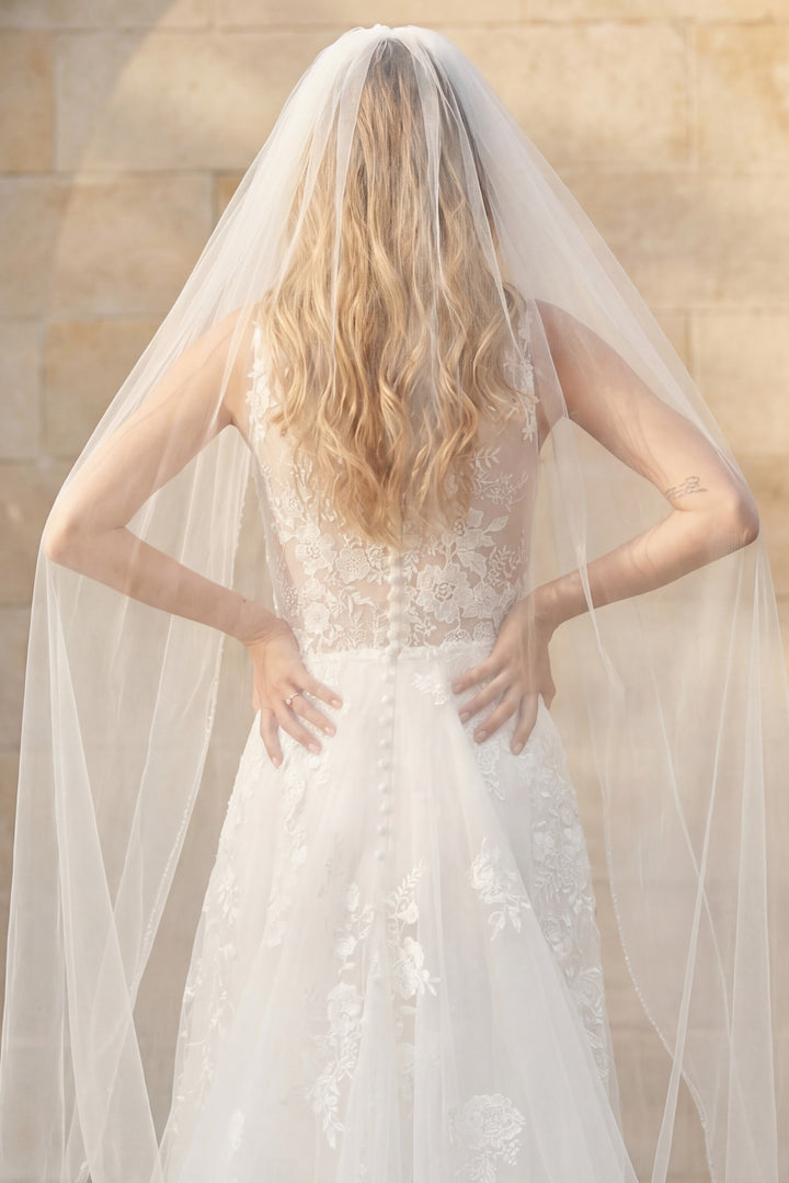 Jovani JB37601 White One Shoulder High Slit Bridal Dress - FOSTANI.com
