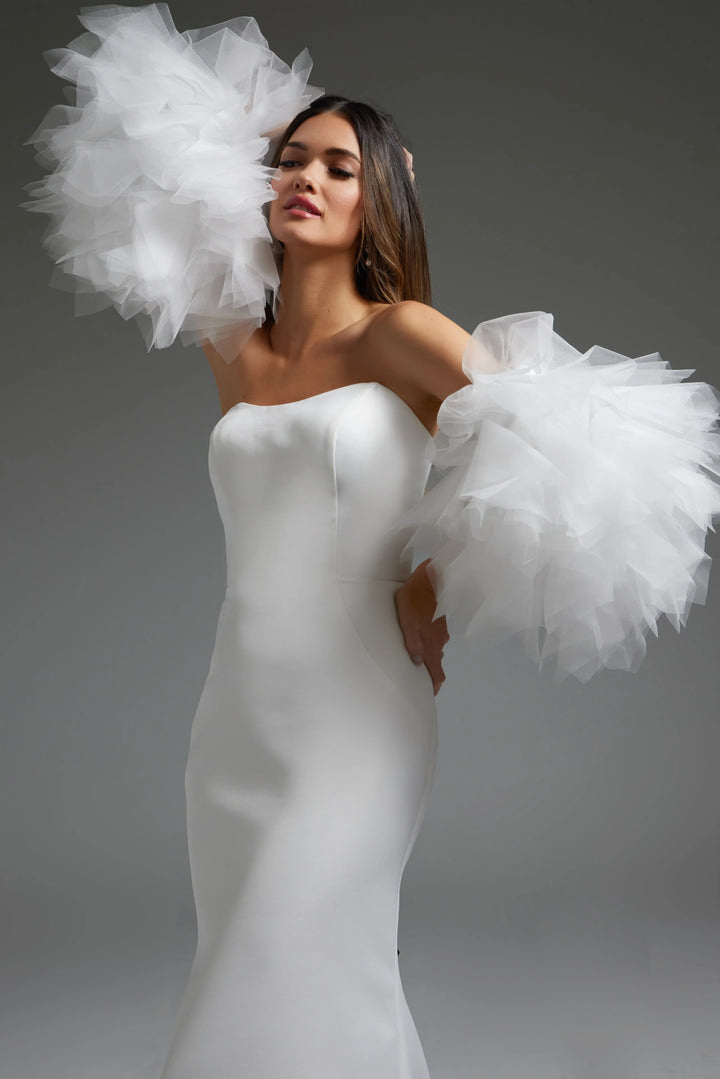 Jovani JB40601 Fitted Puffy Sleeve Dress - FOSTANI.com