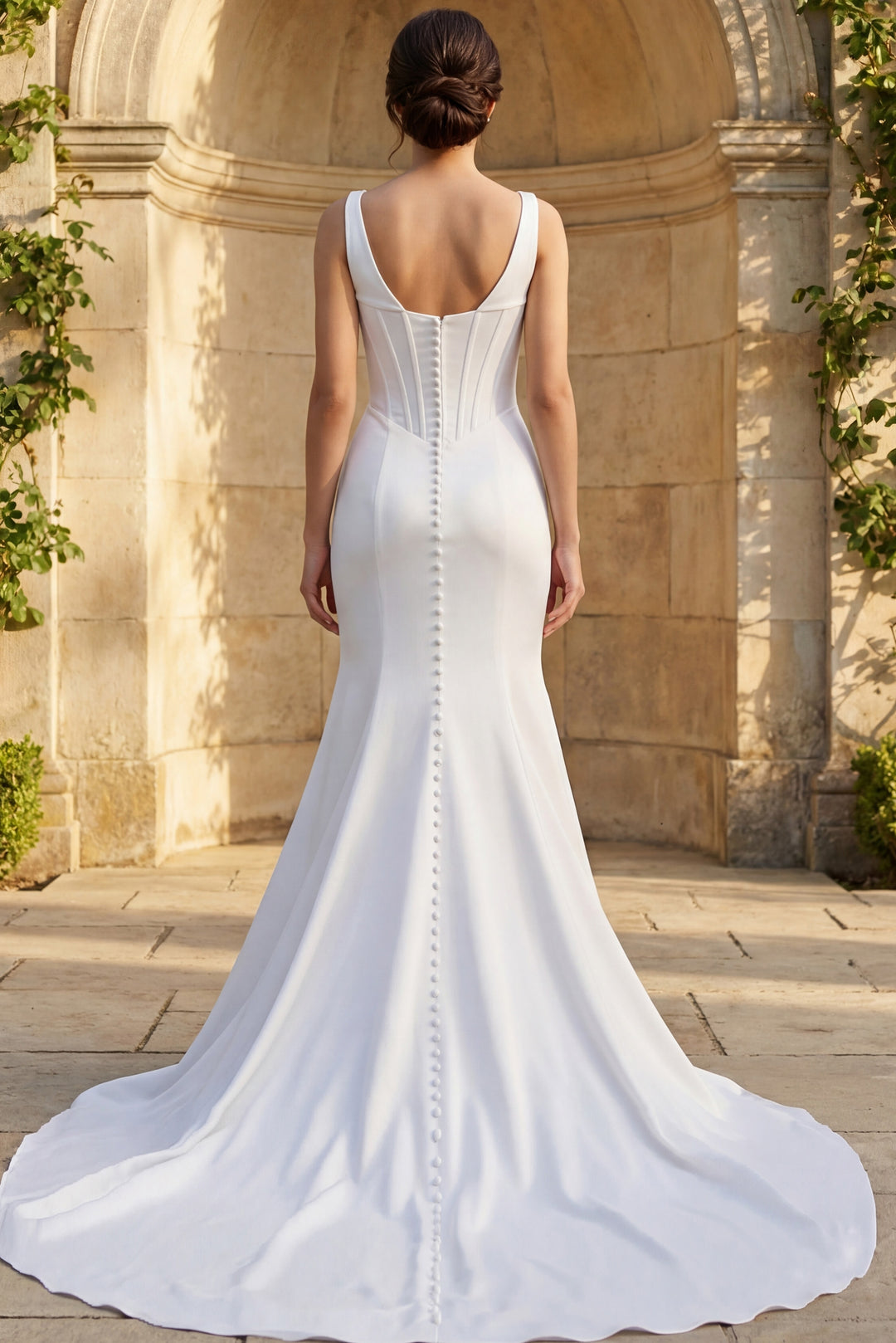 Jovani JB40782 Sleeveless V Neckline Fitted Dress with High Side Slit - FOSTANI.com