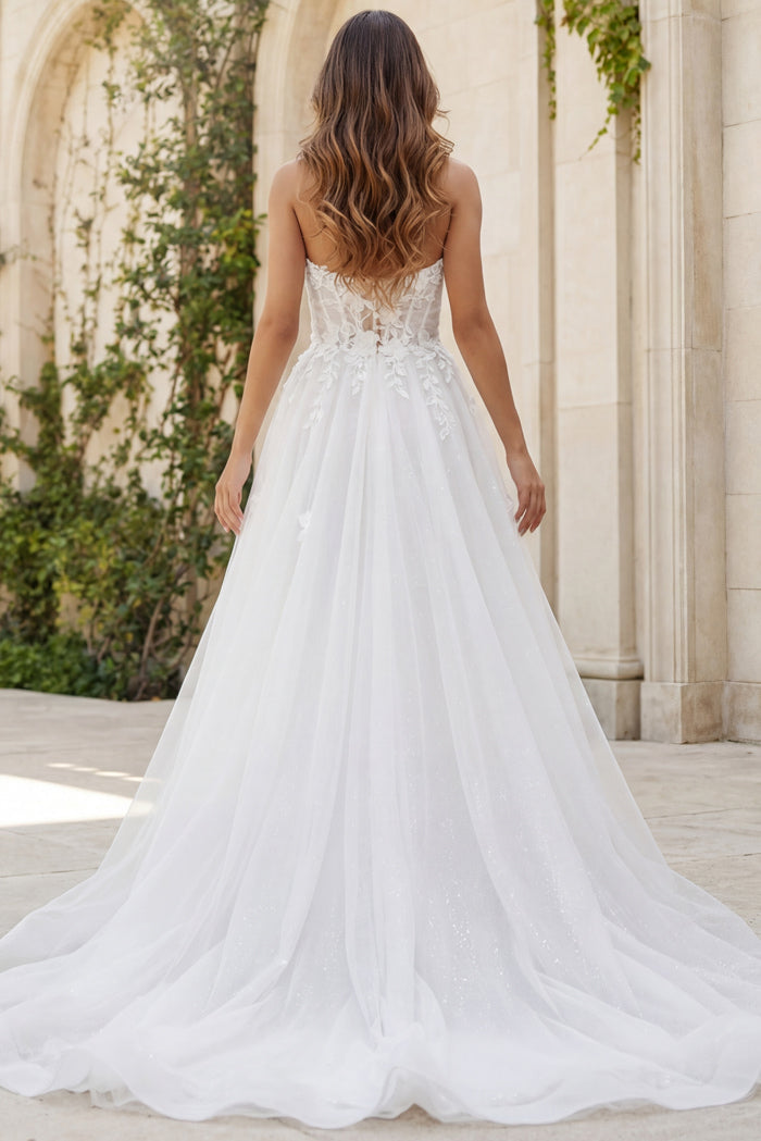 Jovani JB42485 Strapless Sweetheart Corset Bridal Dress OFF-WHITE / 2