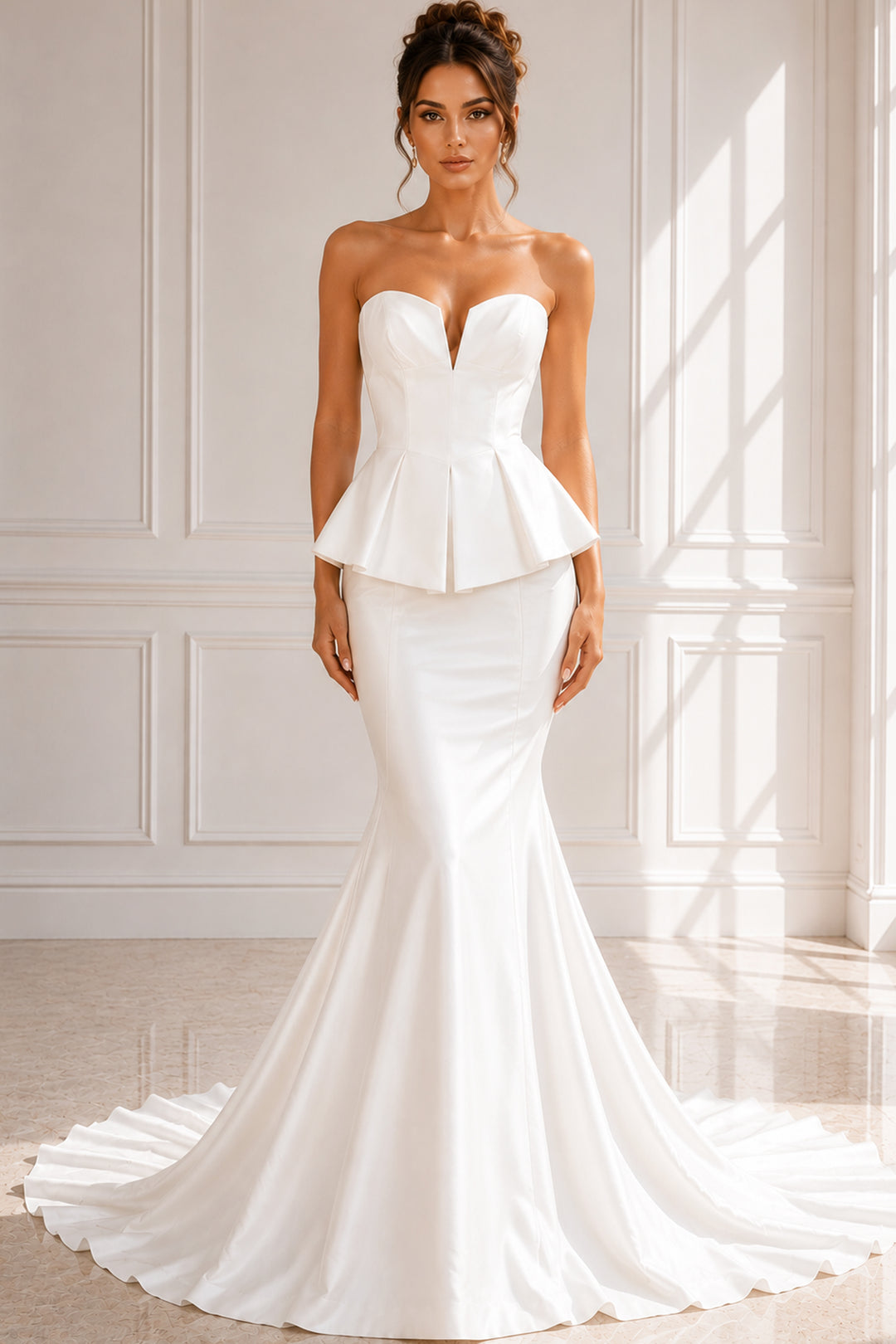 Jovani JB49072 Sweetheart Neckline Strapless Structured Corset Bridal Dress OFF-WHITE / 2