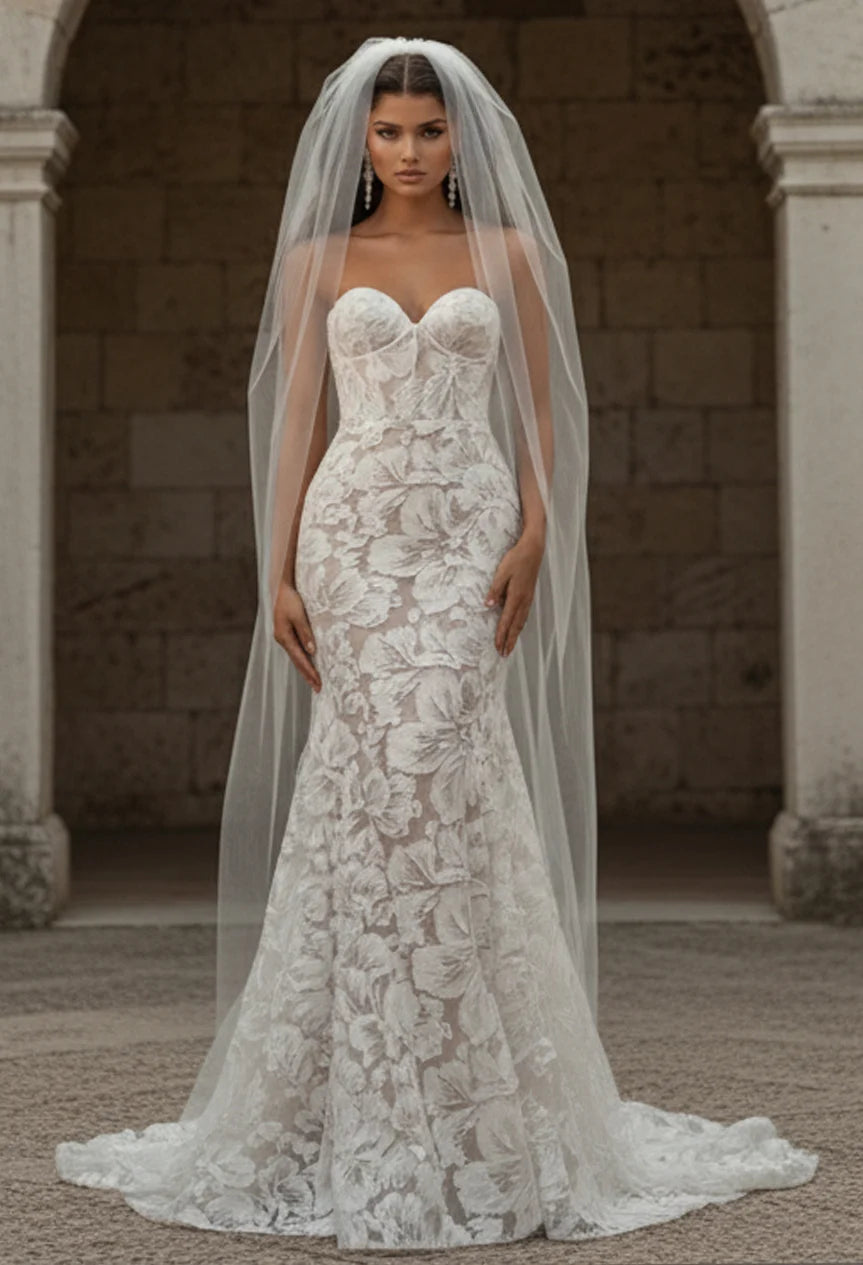 lace wedding dress with sparkle Jovani JB99067 Floral Lace Bridal Gown With Sparkle Tulle IVORY/NUDE / 16