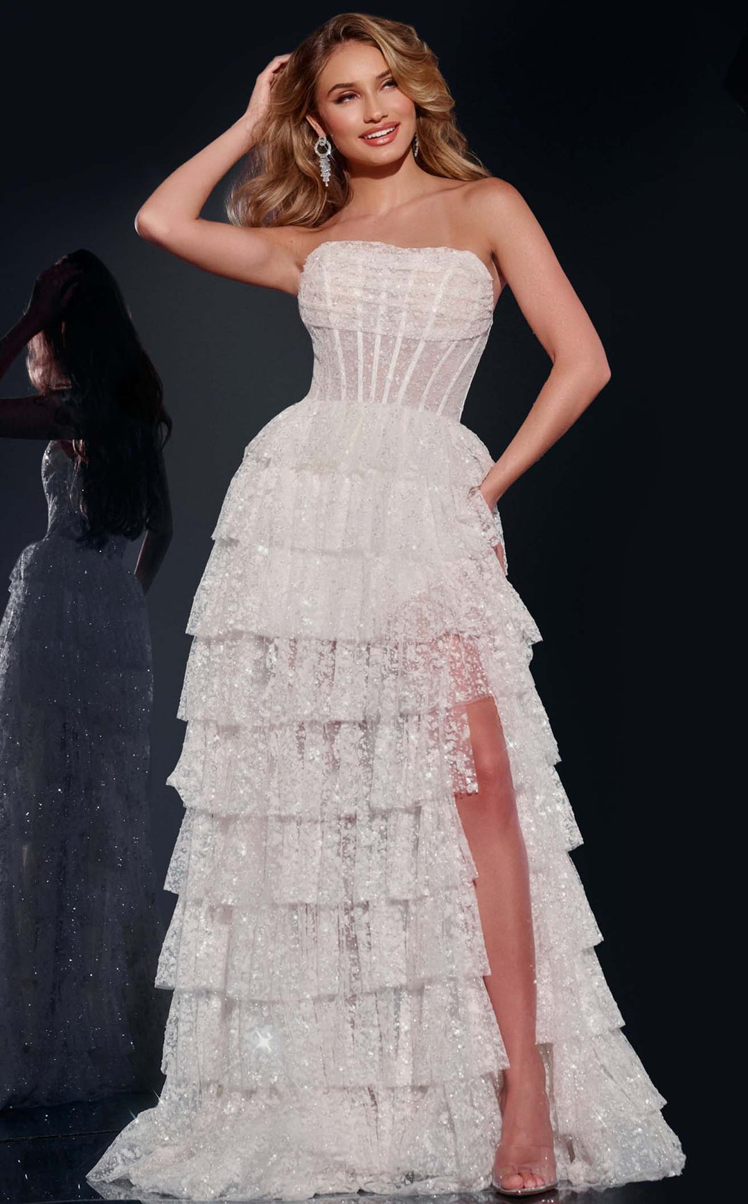Jovani Prom Dress 40031 Off White / 2 Jovani Prom Dress 40031 Off White / 2