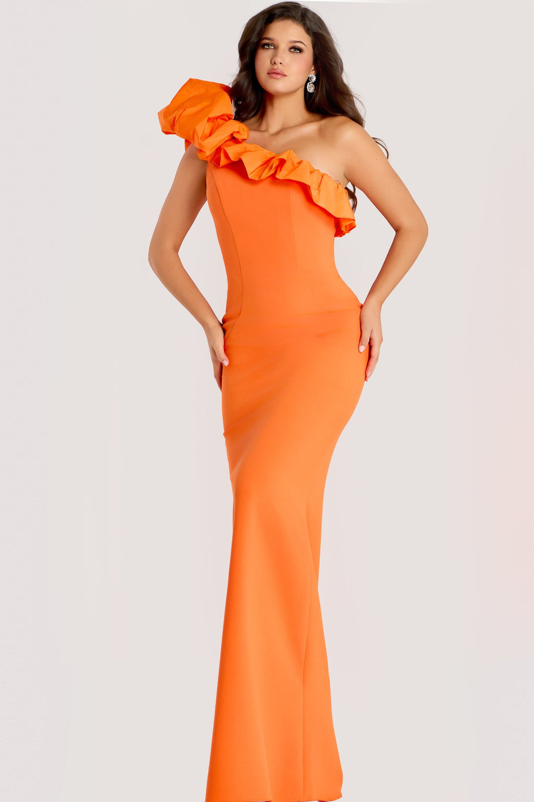 jovani orange dress 26177 Short and Cocktail This luxurious gown features intricate beading and sequin detailing Jovani 38300 Orange Beaded Sheath