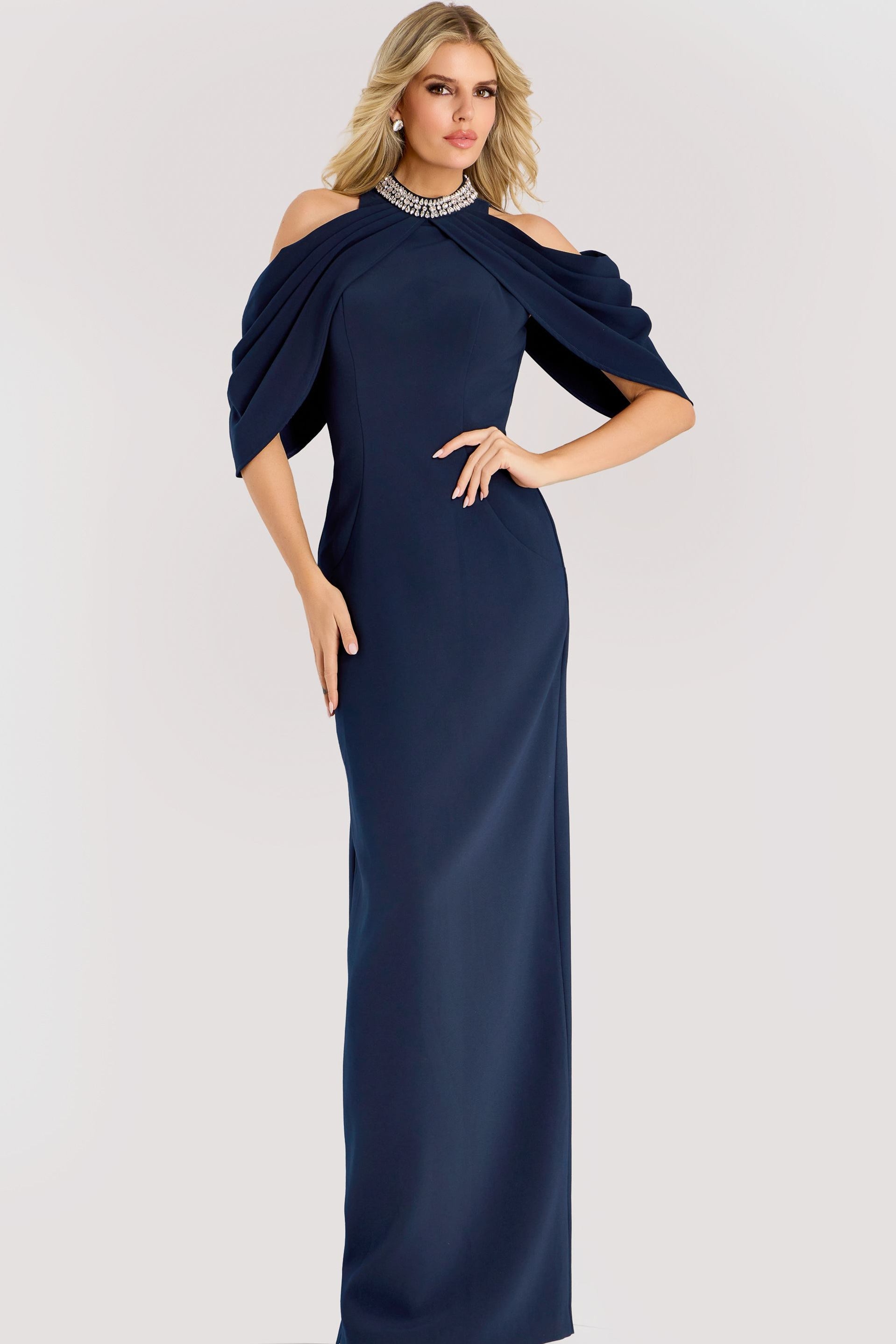 jovani navy blue mother of the bride dress Jovani 25460 Long Formal Mother of the Bride Dress
