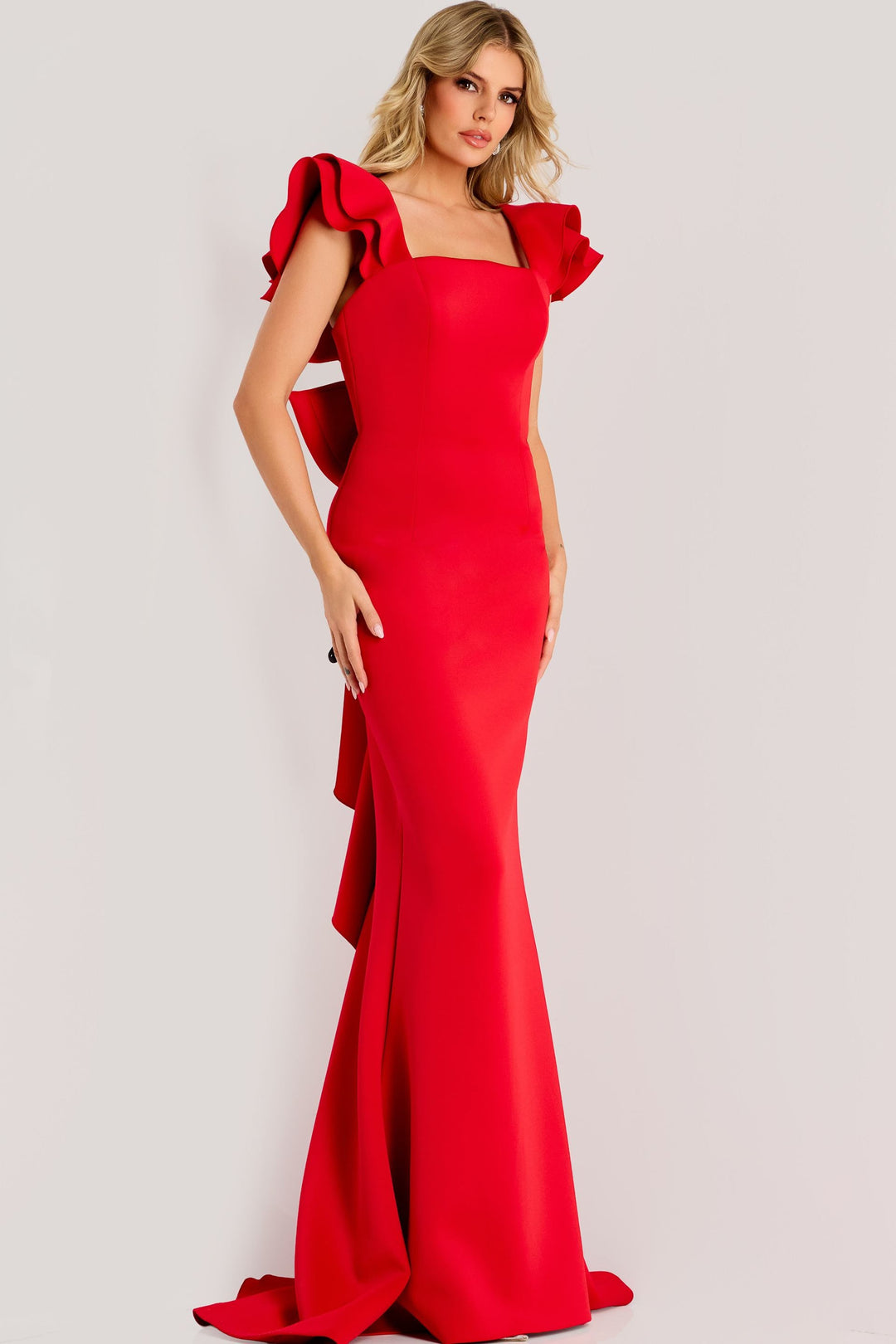 jovani red open back dress Jovani 09009