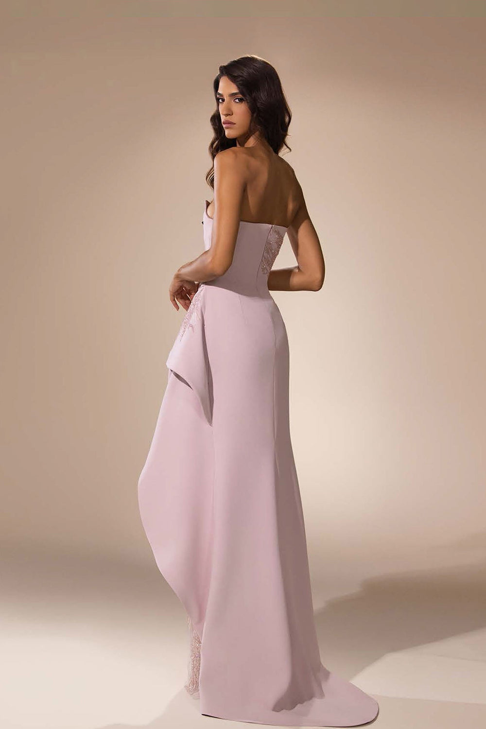 Asymmetrical Ruffled with Beading Embroidery Dress - FOSTANI.com