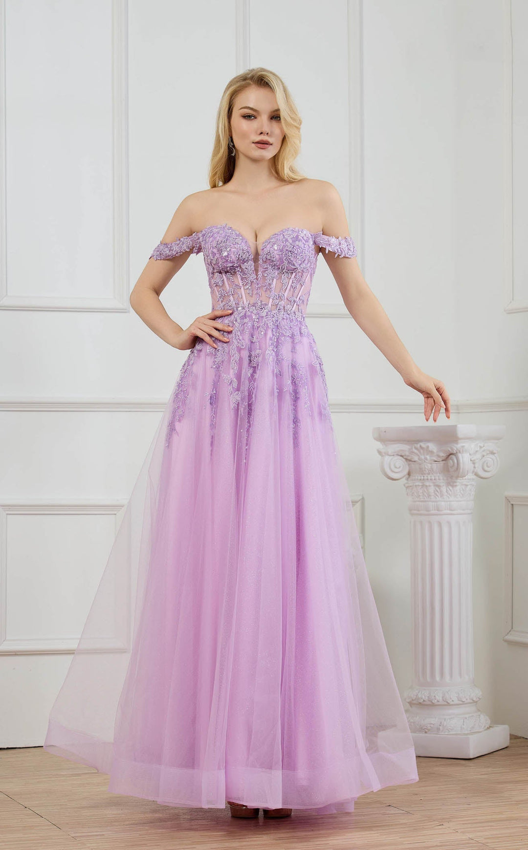 Lucci Lu 1475 Sweetheart Off-The-Shoulder Corset Prom Dress 2026