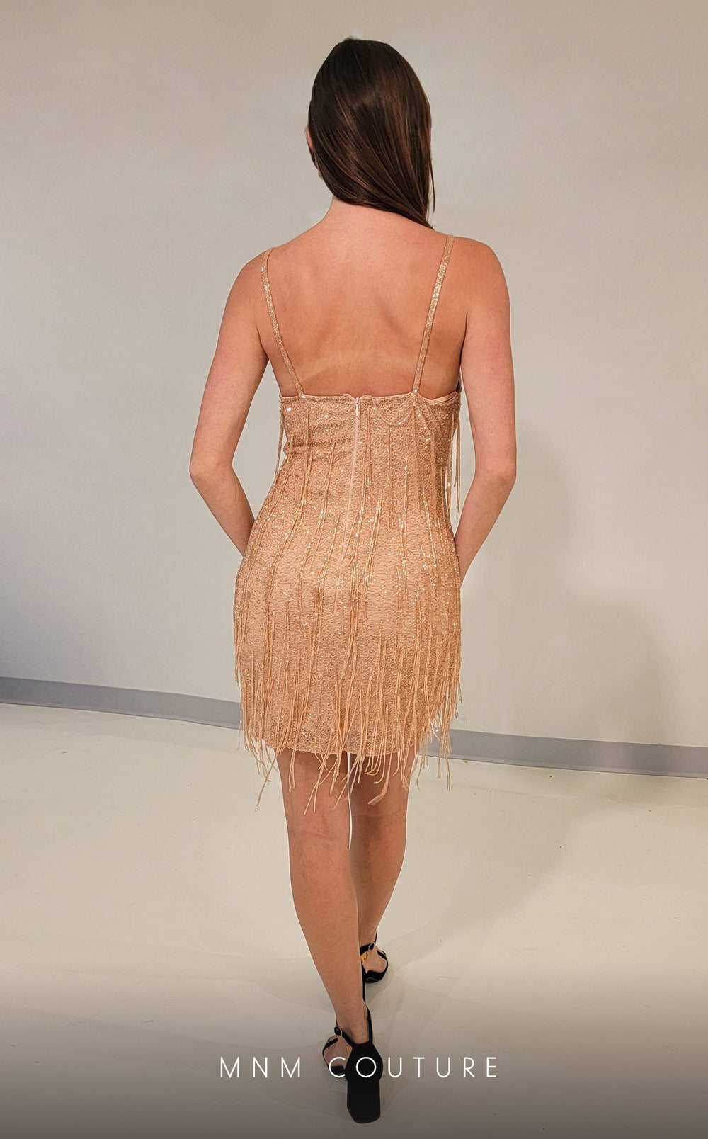 MNM Couture M1035 : Embellished Charming Princess Cut Dress - FOSTANI.com