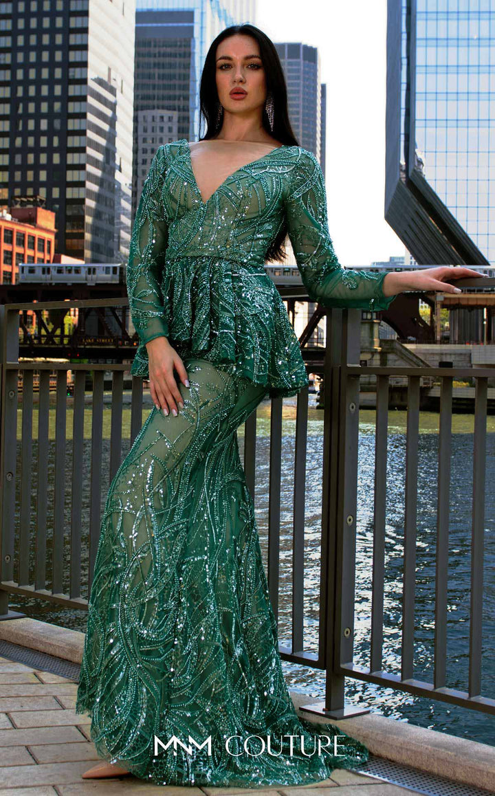 MNM Couture M1140 : Elegant Sequined Mermaid Dress - FOSTANI.com