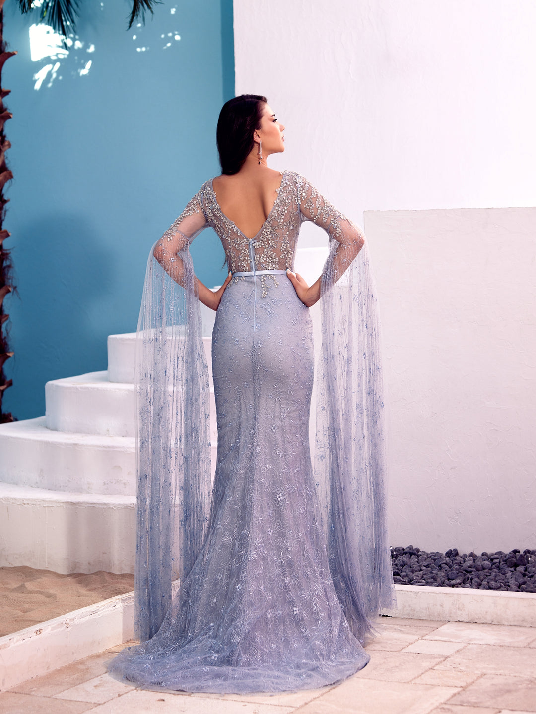 blue fog portia dress Portia and Scarlett PS22036 Dress