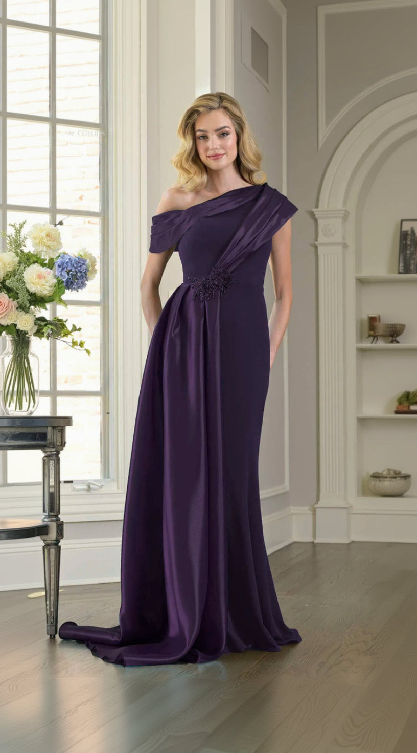 Marsoni by Colors M346 Off-the-Shoulder Sheath Mother of the Bride Dress | FOSTANI Marsoni by Colors M346 Off-the-Shoulder Sheath Mother of the Bride Dress | FOSTANI