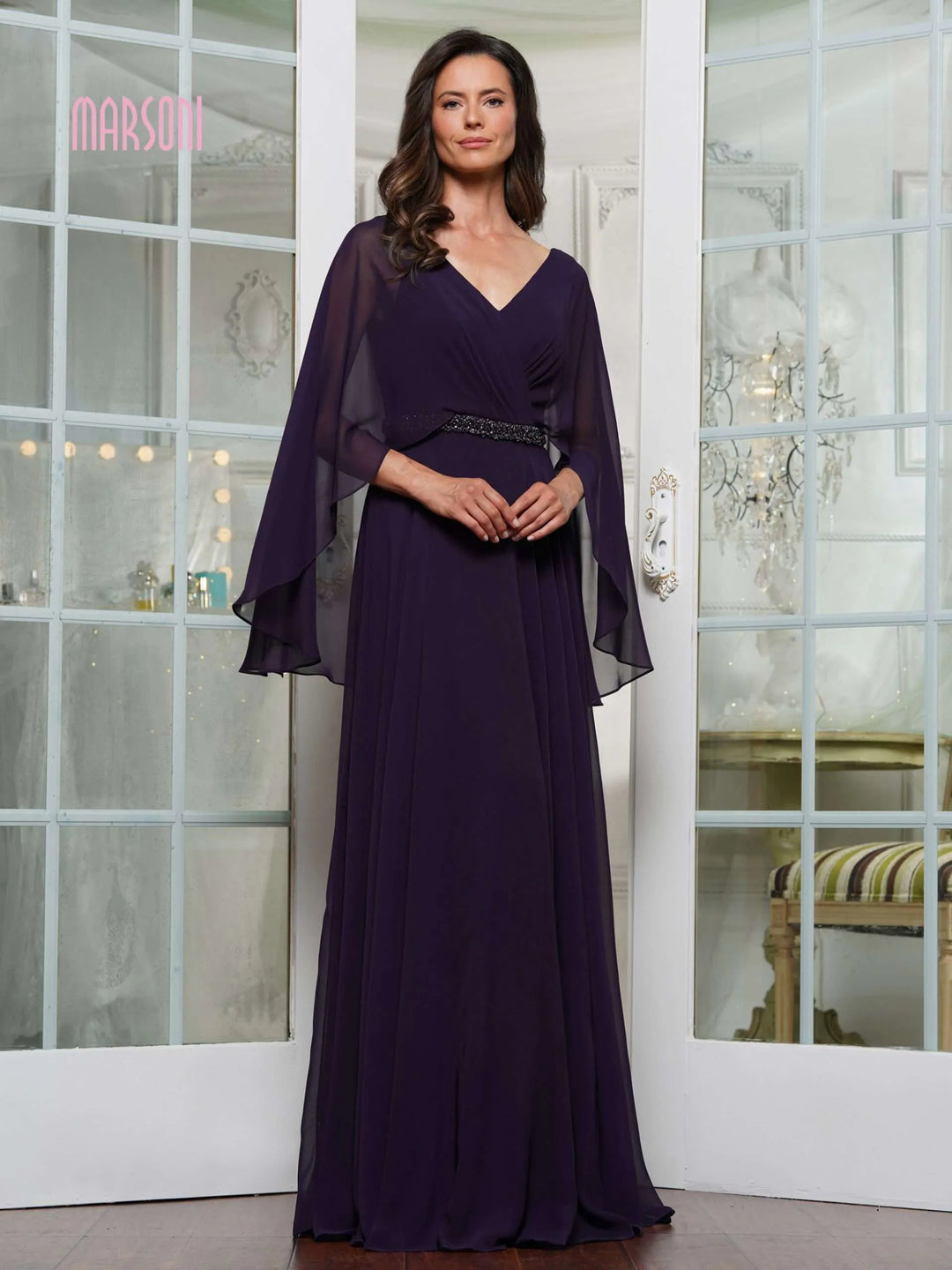 Marsoni MV1350 Prom Dress - Aubergine | NewYorkDress Marsoni MV1350 Prom Dress - Aubergine | NewYorkDress