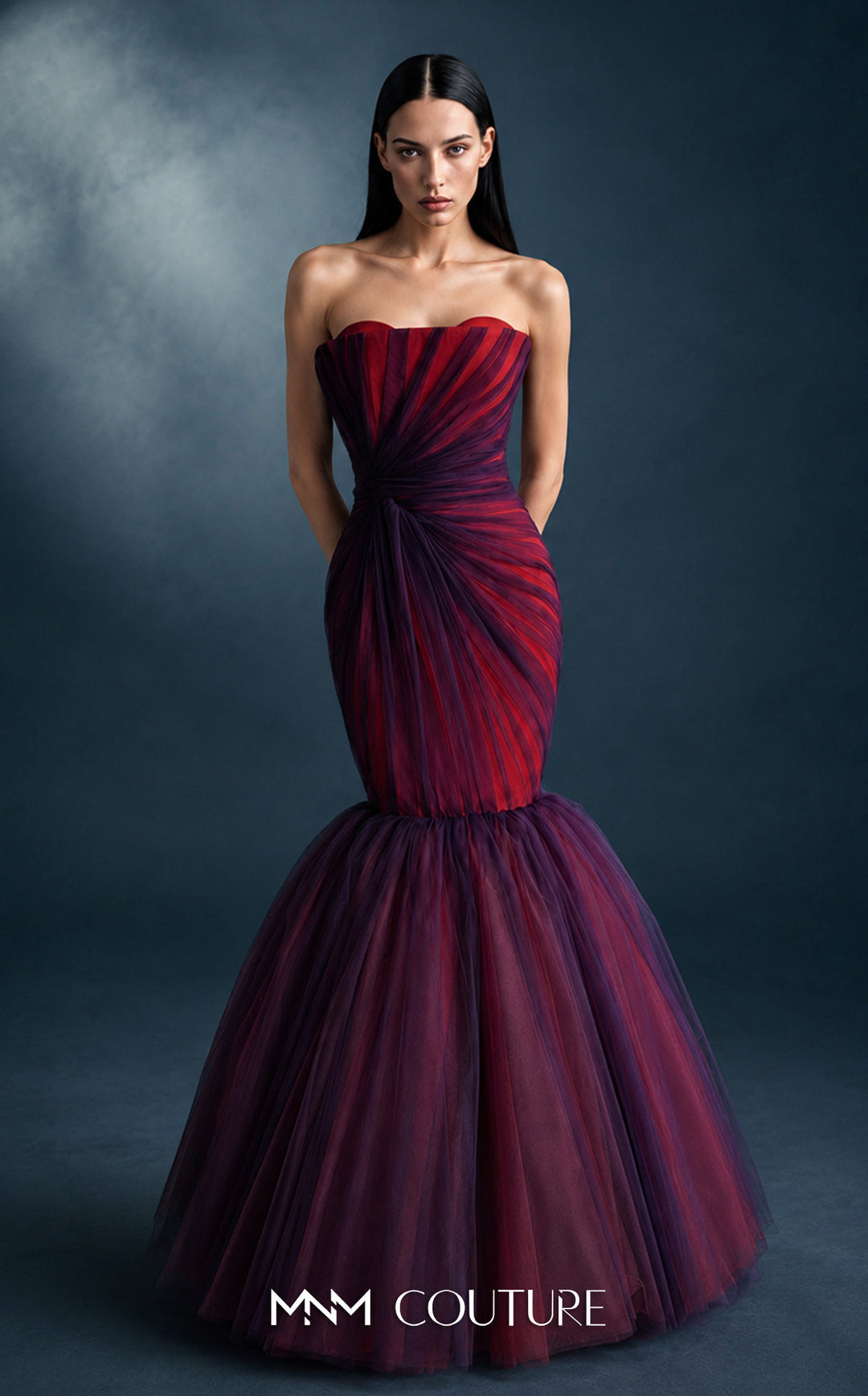 MNM Couture N0754 evening gown, front view