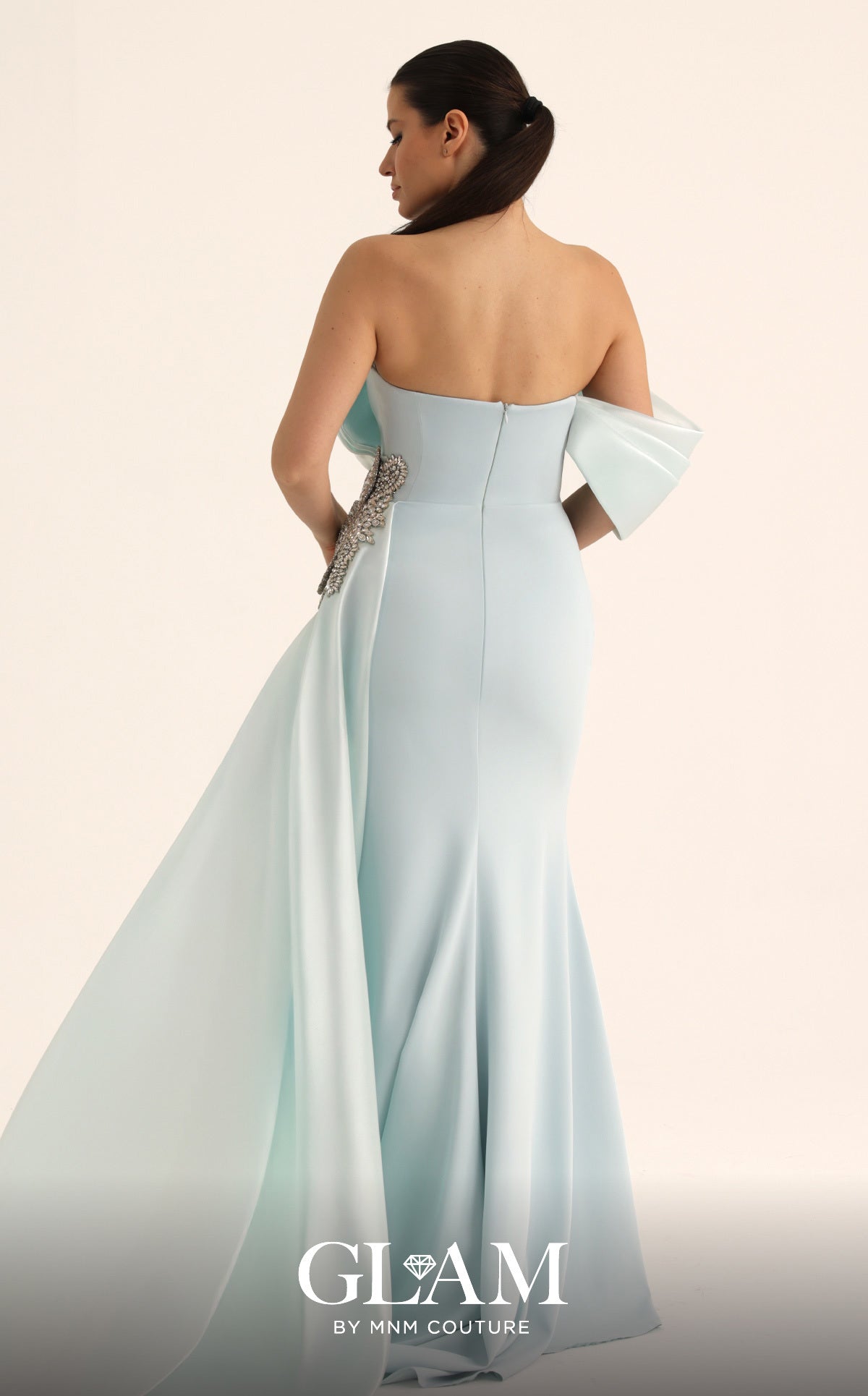 MNM Couture O07802 Off-the-Shoulder Strapless-Cut Mermaid Couture