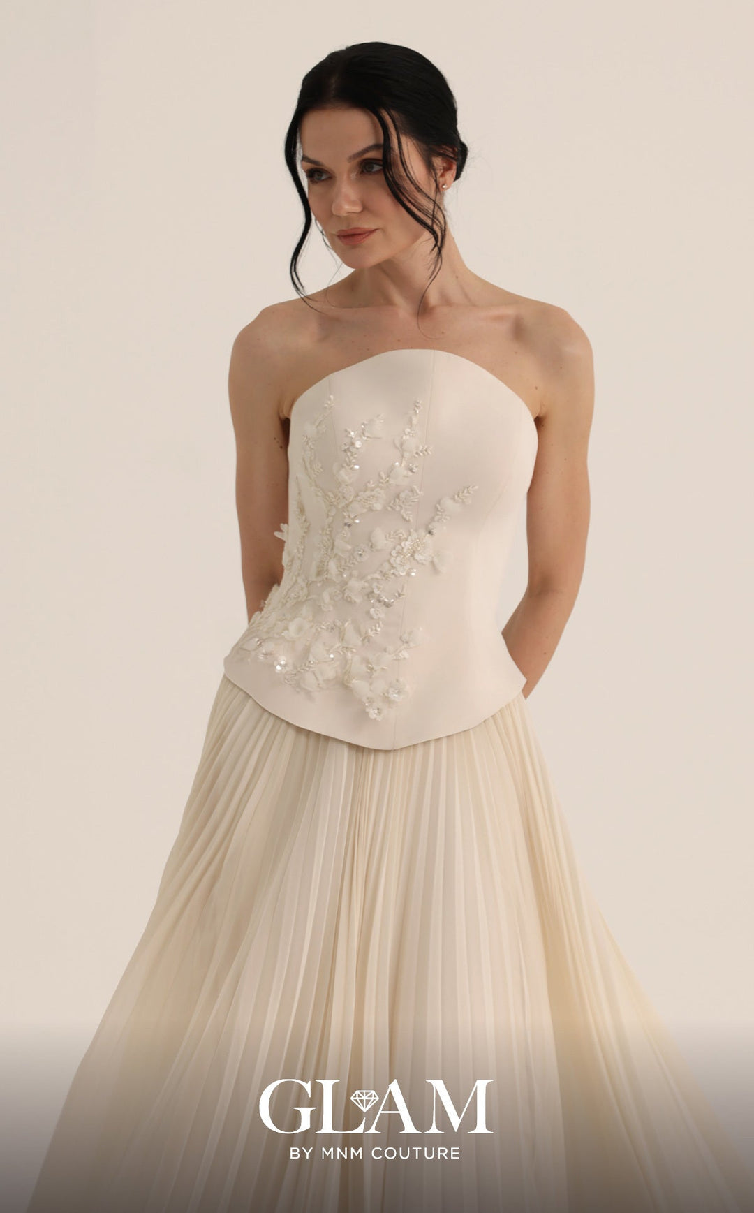 MNM O07860 Strapless Corset Couture Dress