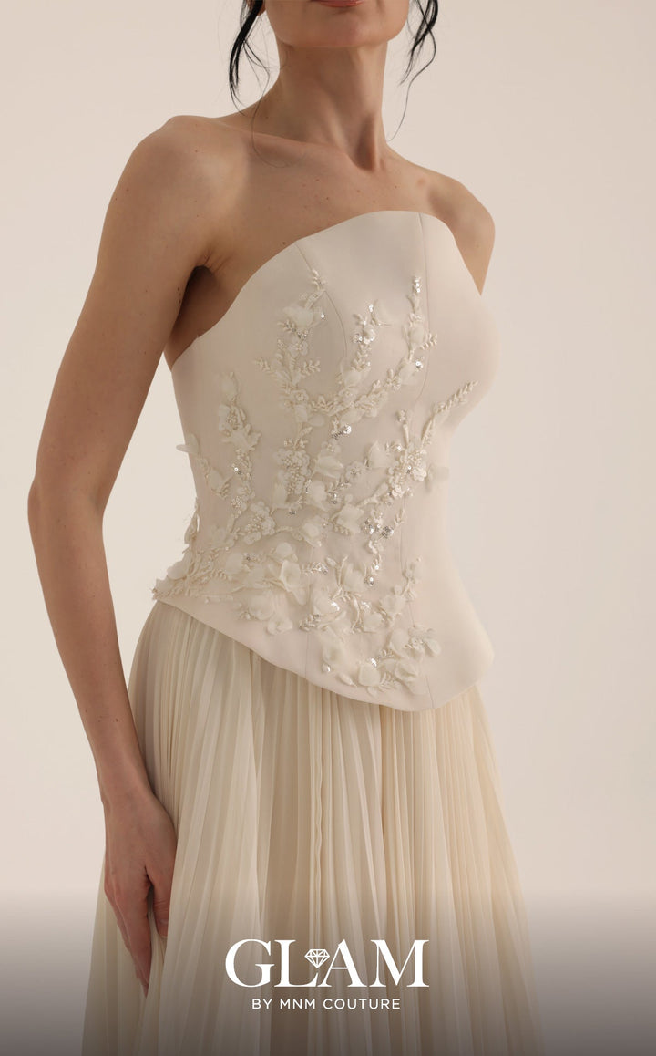 MNM O07860 Strapless Corset Couture Dress