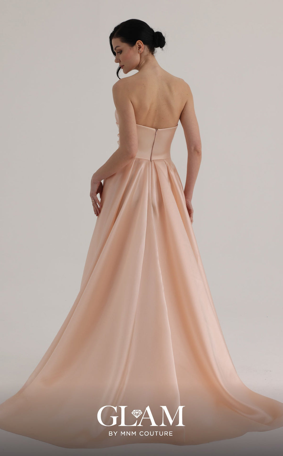 MNM Couture O07863 Strapless Sleeveless A-Line Couture Dress