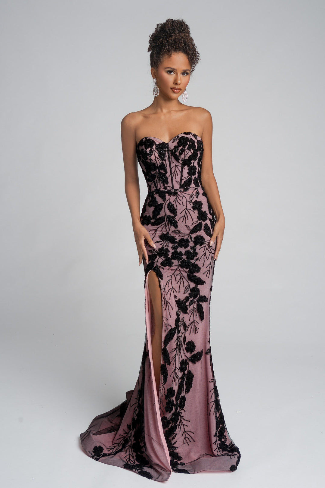 black nude prom dress Nox Anabel C1606 Sequin Long Evening Gown Formal Prom Dress
