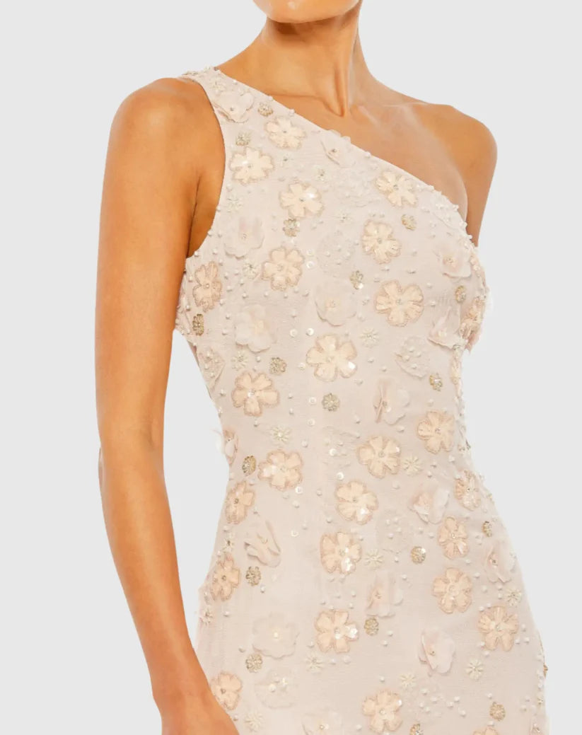 rose gold dress flats Mac Duggal 9168 Size 16 Only