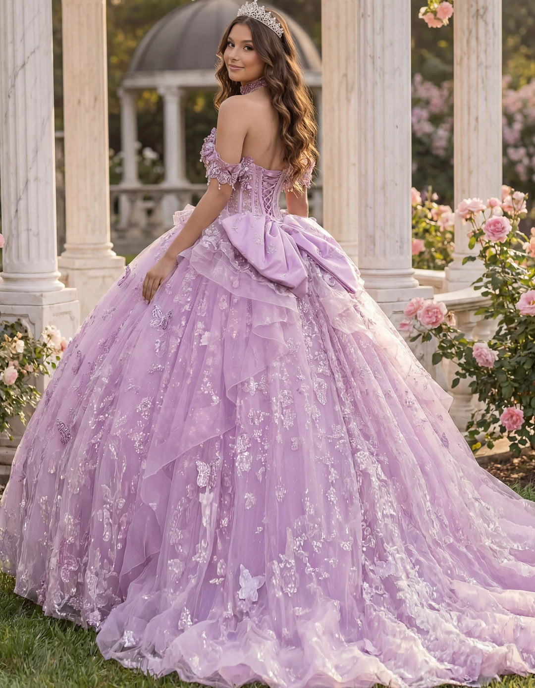 Jovani Q48441 Ball Gown with Off Shoulder Corset