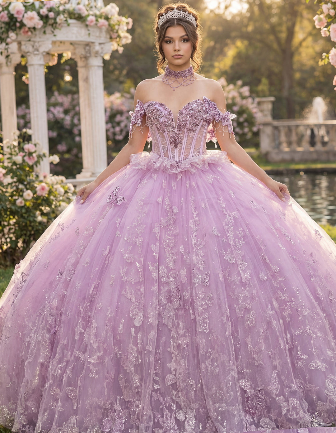 purple structured dress Clarisse 62240 - Long Sheath Dress