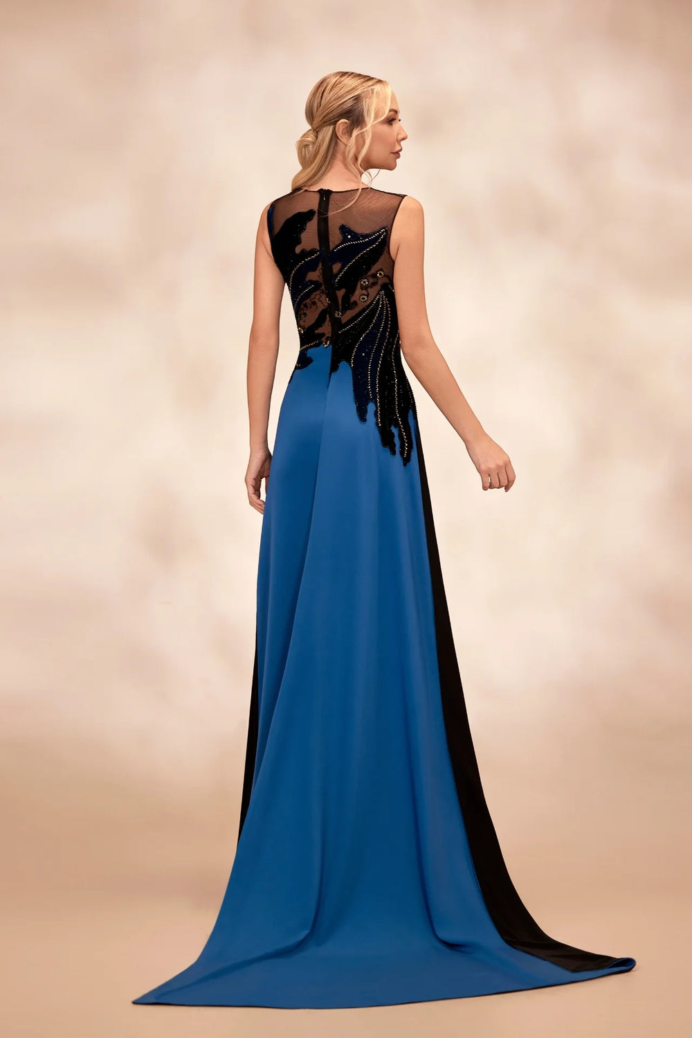 Reverie Couture RTW18 Velvet Petal Bodice Couture Dress Petrol / 2