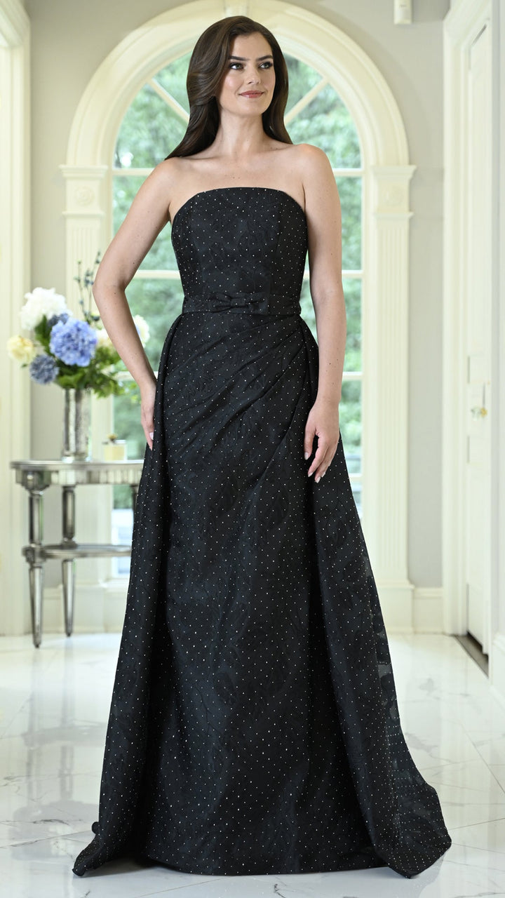 Rina Di Montella RD3638 Strapless Bow Waist A-Line Mother of the Bride Gown - alternate view