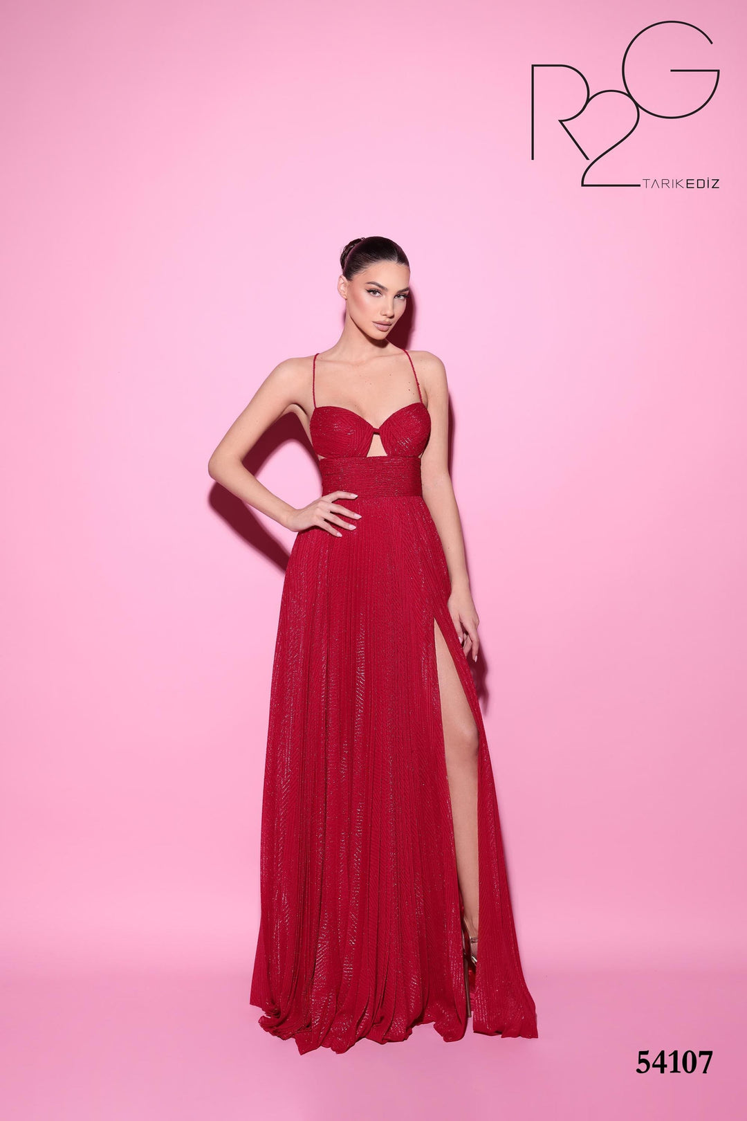 red tarik ediz dress TARIK EDIZ 98527 Dress MARMALADE / 16