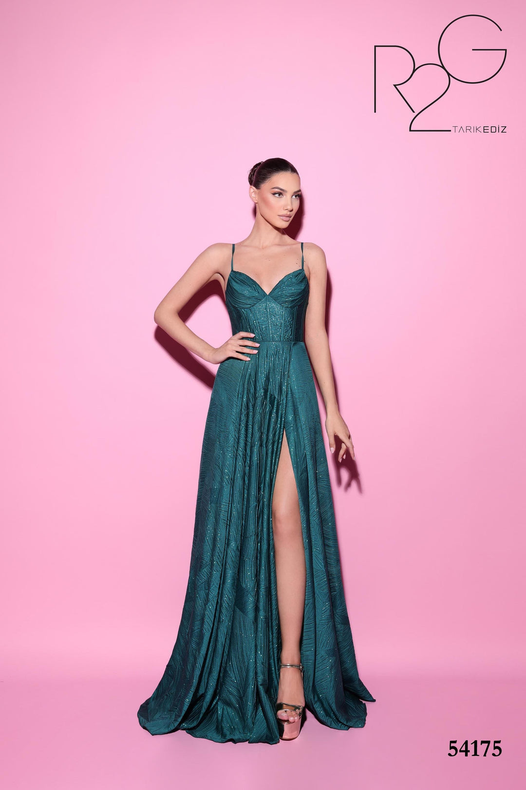 Tarik Ediz 54175 Dress Orange / 12 Tarik Ediz 54175 Dress Orange / 12