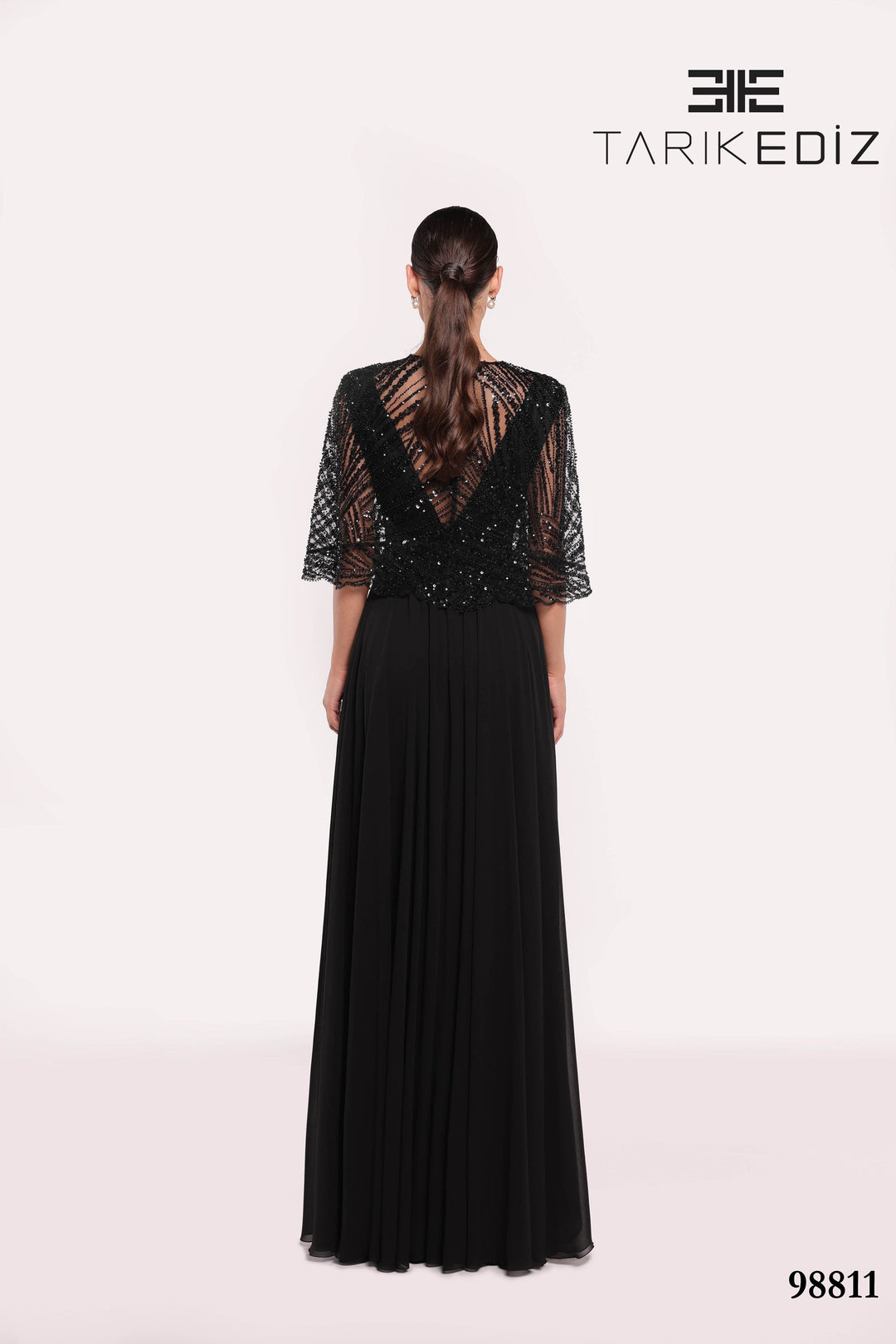 tarik ediz black lace dress 54068 RG2 by Tarik Ediz