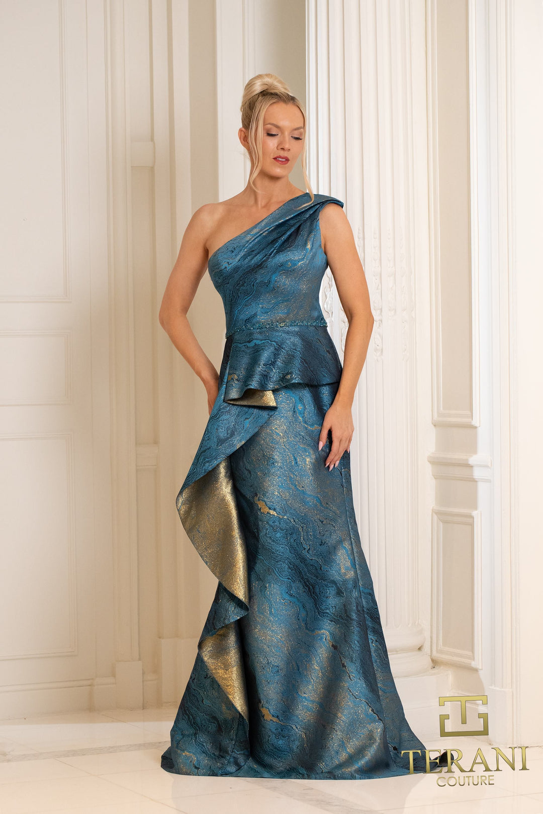 Terani Evenings Dress 252E5159 Wine Gold / 4 Terani Evenings Dress 252E5159 Wine Gold / 4