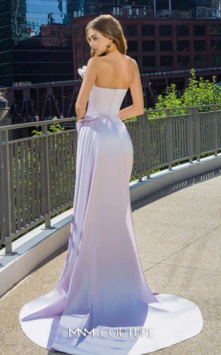 MNM Couture V07578 : Asymmetric Sweetheart Silk Gown Embellished with Pearls - FOSTANI.com