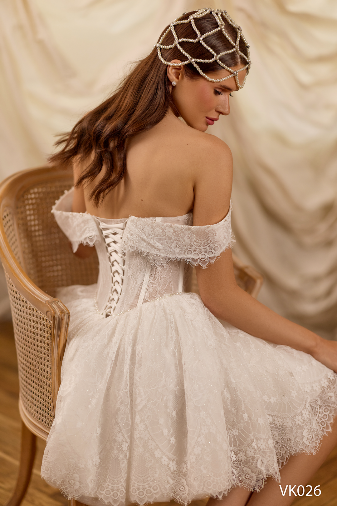 Vissaria VK026 Off Shoulder Strapless Corset Boning Dress