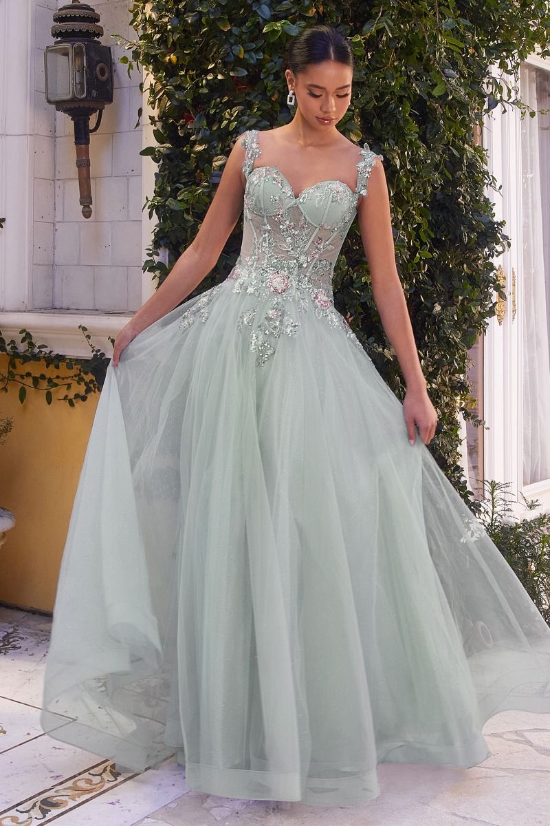 Andrea and Leo A1258 Prom Dress - Dusty-Sage