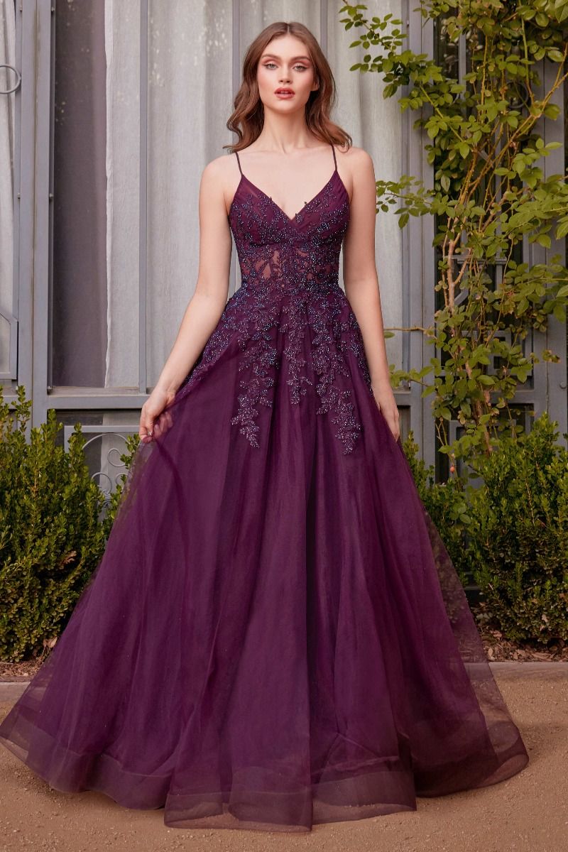 sachin and babi light blue dress Arielle Red Sheath Strapless Corset Satin Prom Dress with Slit and Appliques main image 0