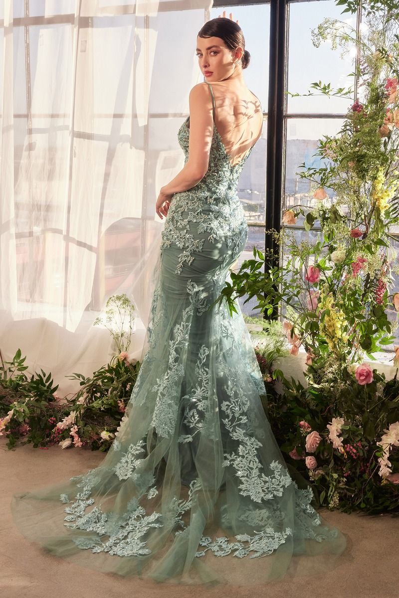 Andrea & Leo Couture A1421 Dress 0 / SAGE
