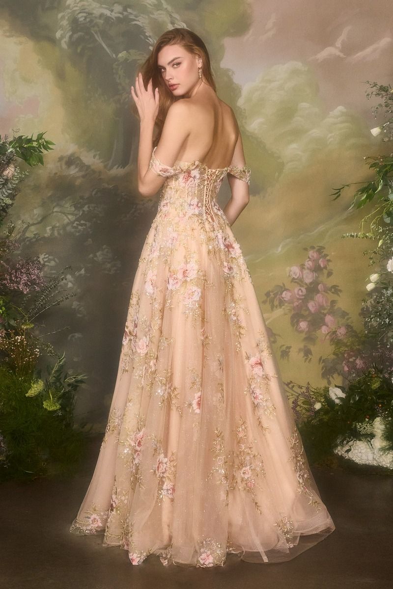 Andrea & Leo Couture A1480 Dress CHAMPAGNE / 2 Andrea & Leo Couture A1480 Dress CHAMPAGNE / 2