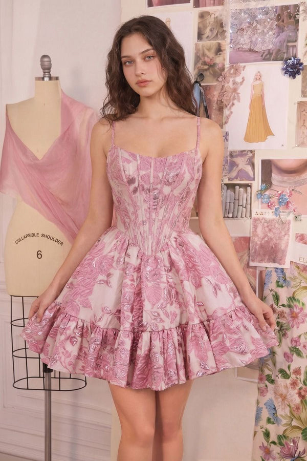 Andrea&Leo Couture A1522 Scoop Neckline Sleeveless Corset Bodice Dress