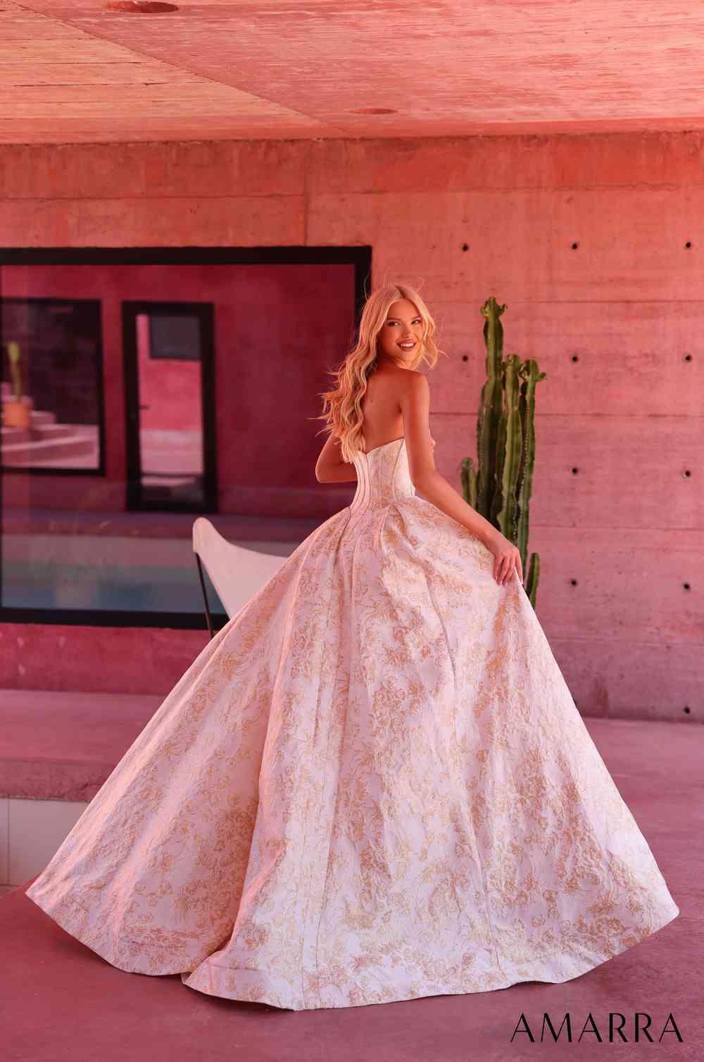 Amarra 89839 full skirt ball gown back view